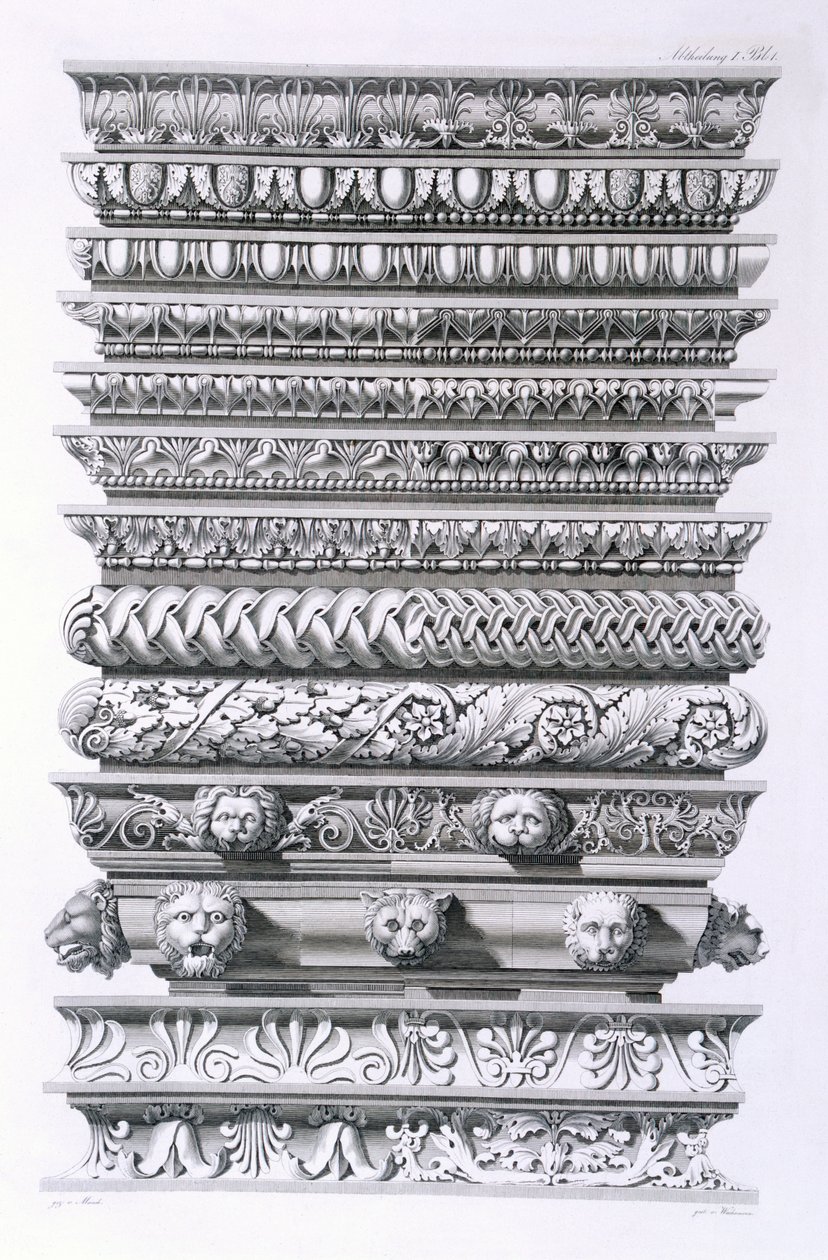 Progetti per cornici, 1856 da German School