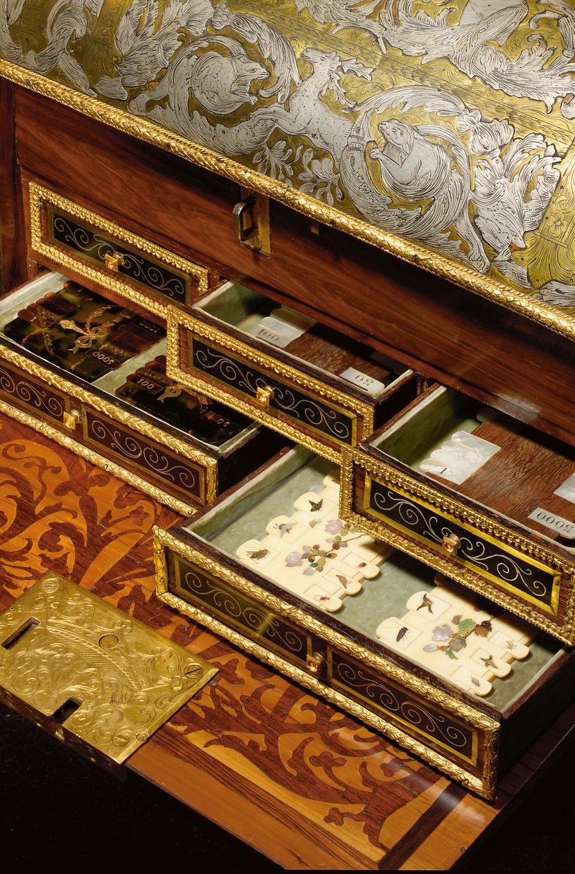 (dettaglio) di un cofanetto decorato con scene classiche, metà del XVII secolo da German School