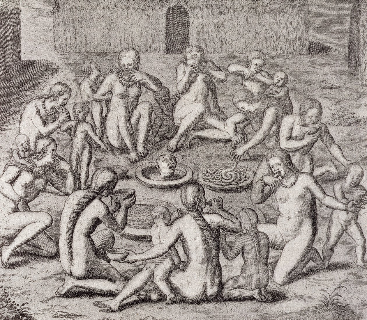 Mangiare la carne di un prigioniero secondo il vecchio storico, da 