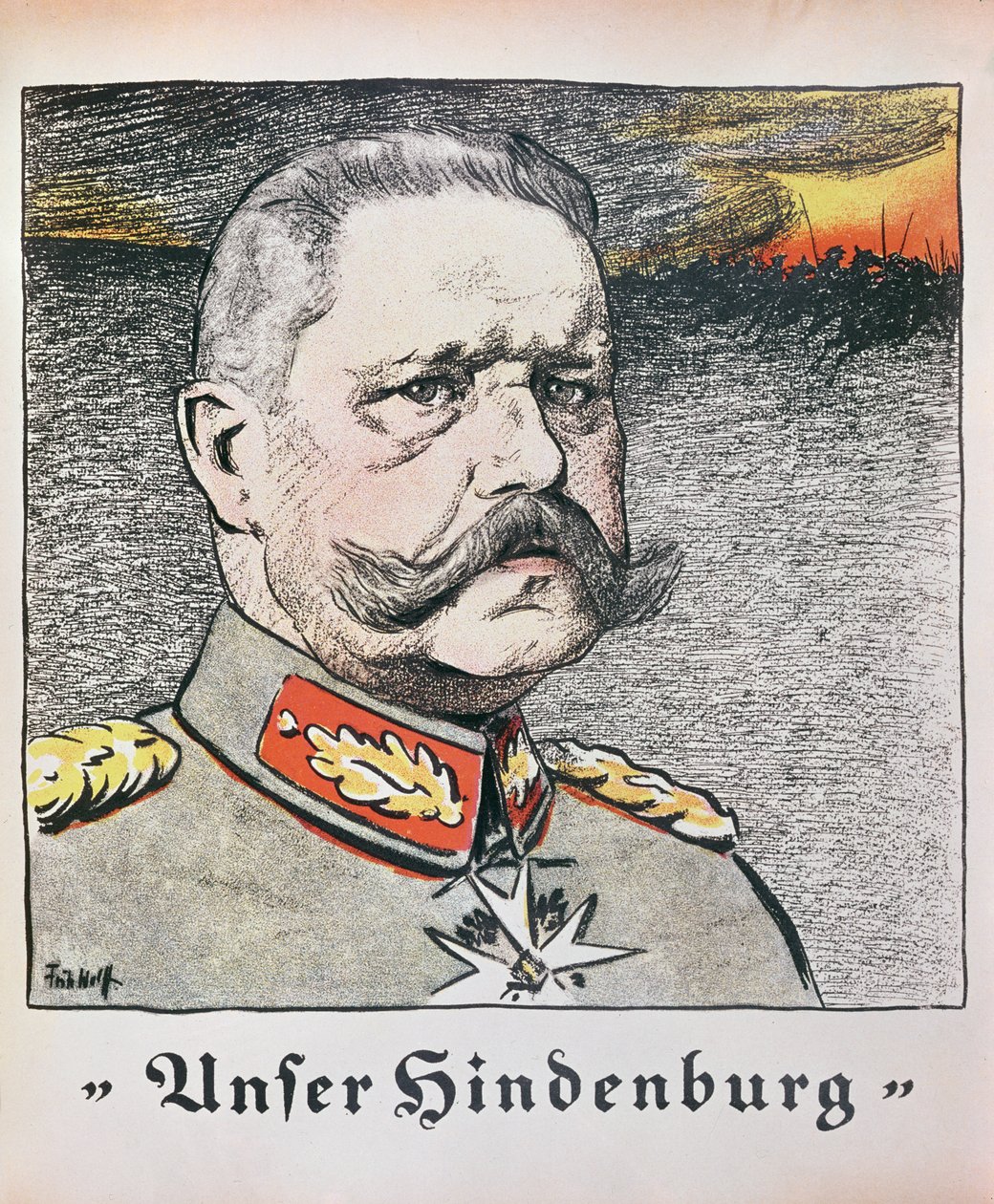 Maresciallo di campo Paul Von Hindenburg (1857-1934) 1914 da German School