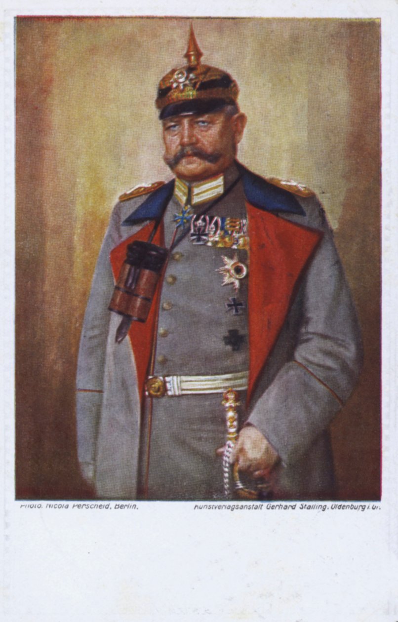 Il feldmaresciallo Paul von Hindenburg, comandante dell
