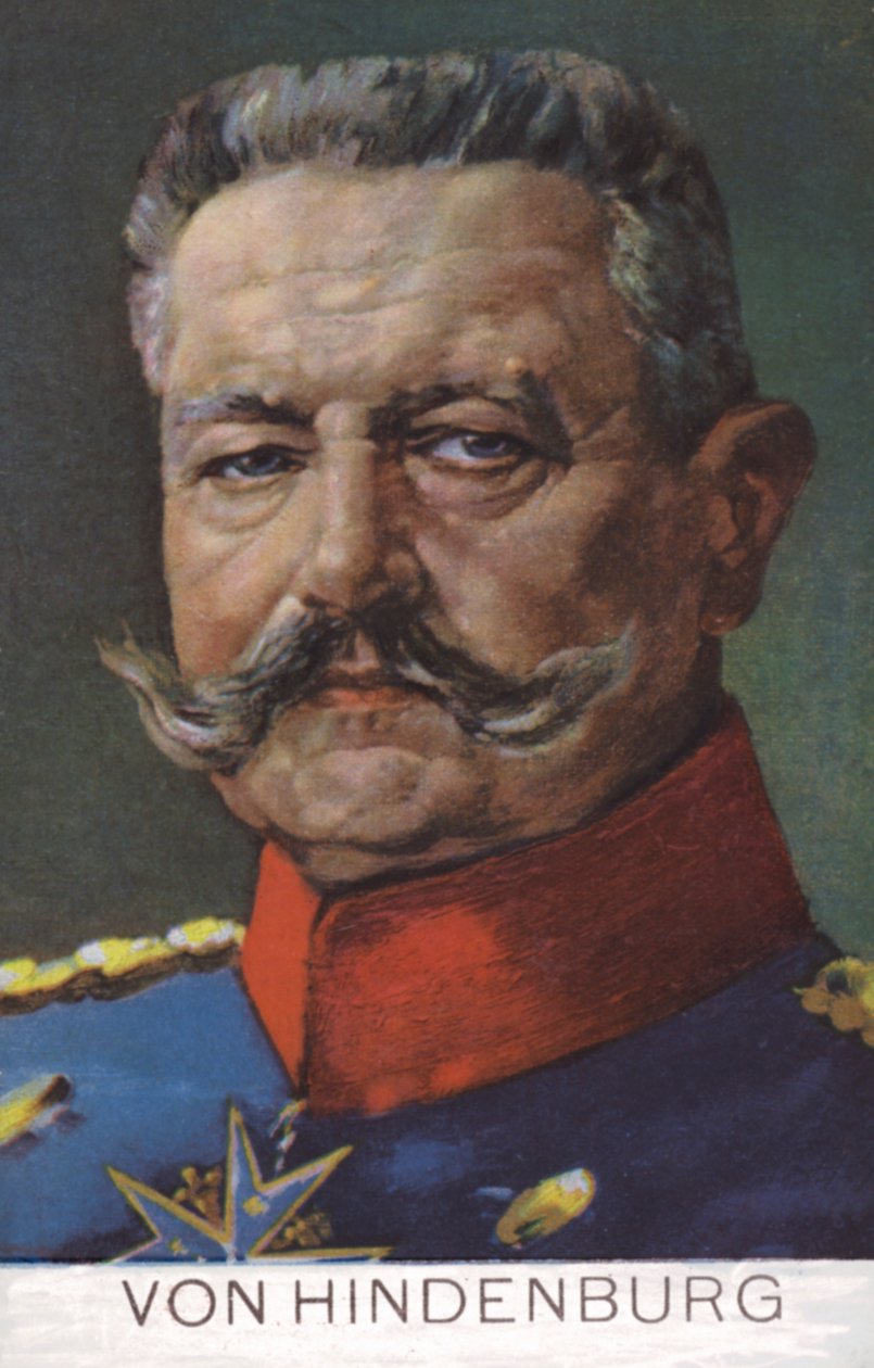 Il feldmaresciallo Paul von Hindenburg, comandante dell