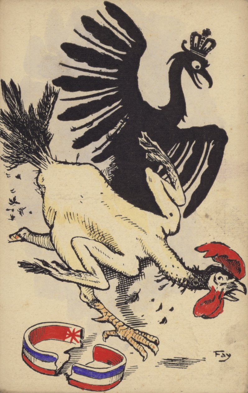 Gallo francese in fuga dall