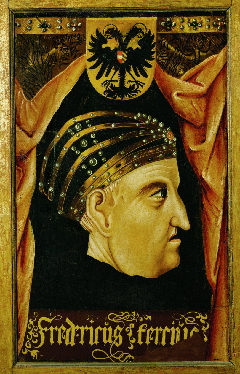 Federico III, imperatore del Sacro Romano Impero ... (olio su tavola) da German School