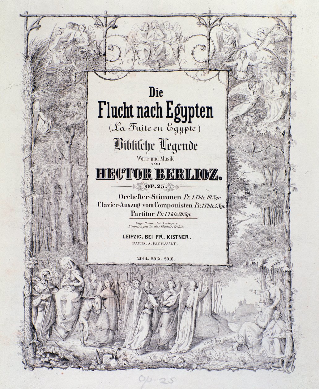 Frontespizio della partitura musicale dell