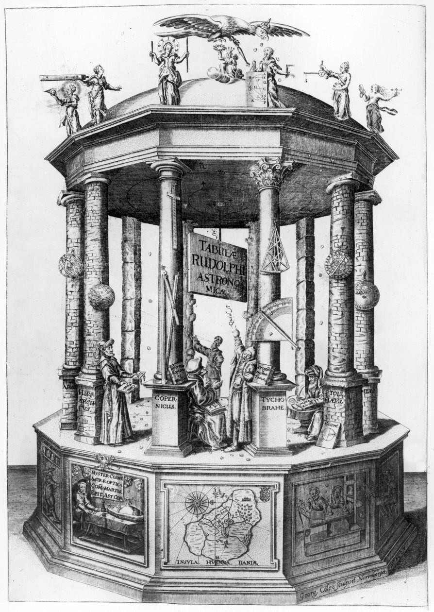 Frontespizio di The Rudolphine Tables compilato da Johannes Kepler, pubblicato nel 1627 da German School