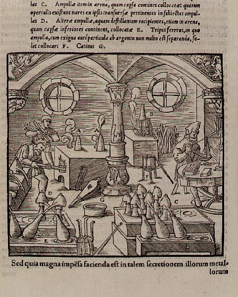 Fabbricazione del vetro, da un Libro dei Mestieri da German School