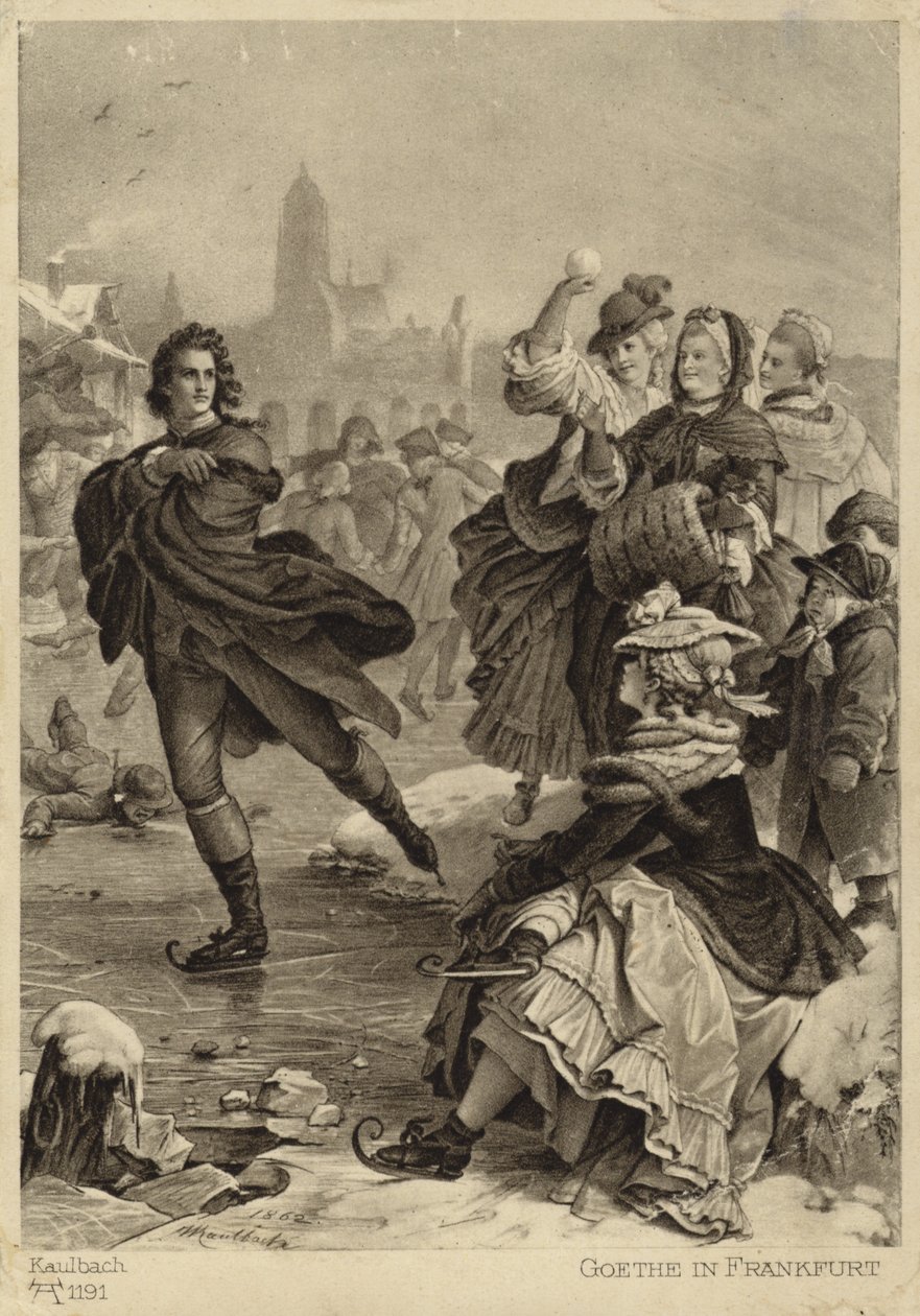 Goethe a Francoforte (litografia) da German School