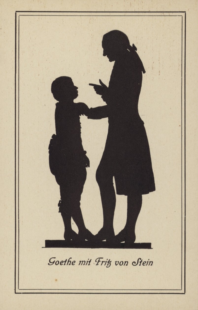 Goethe con Fritz von Stein (litografia) da German School