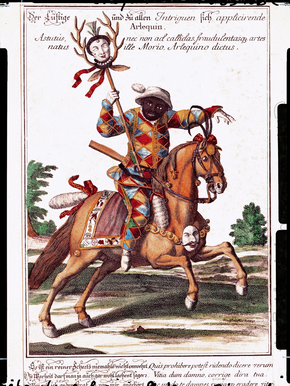 Arlecchino a cavallo da German School