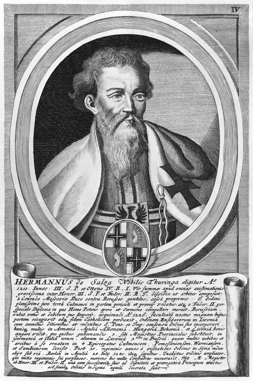 Hermann di Salza (xilografia) da German School
