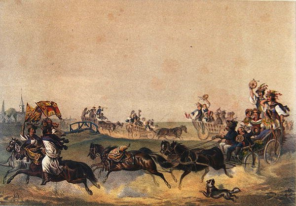 Processione di nozze ungherese, c.1855 da German School