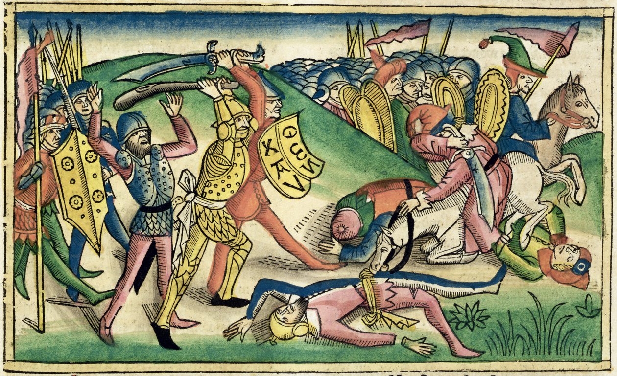 Guerra tra Asa e Baasa, dalla Bibbia di Norimberga (Biblia Sacra Germanaica) da German School