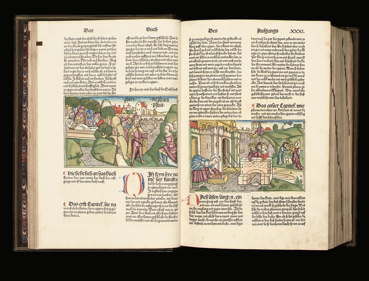 Copia illuminata della 9ª edizione della Bibbia in tedesco, Anton Koberger, Norimberga, 1483 da German School