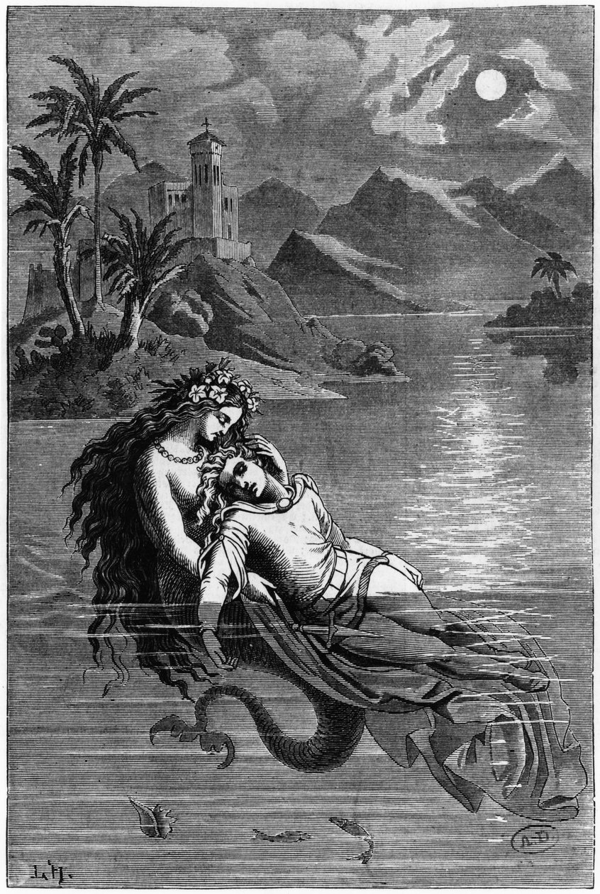 Illustrazione per La Sirenetta dalle Fiabe di Hans Christian Andersen (1805-75) 1869 da German School