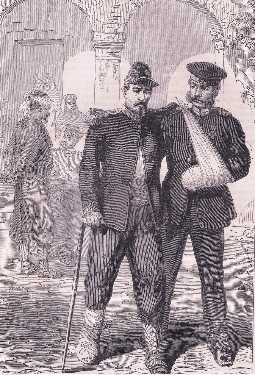 In ospedale, Cassells History of the War between France and Germany pubblicato da Cassell and Company Limited, c.1890 (litografia) da German School