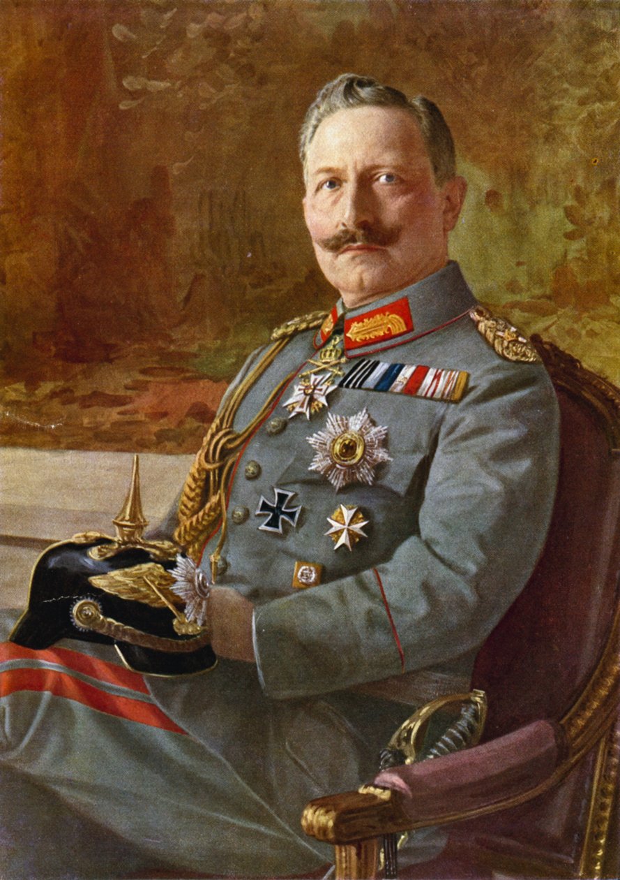 Kaiser Guglielmo II (litografia a colori) da German School
