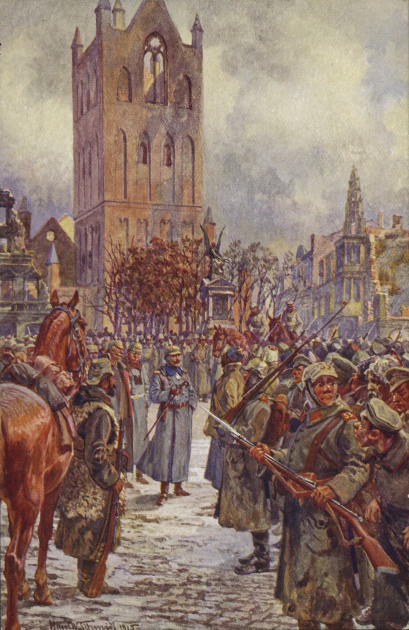 Il Kaiser Guglielmo II a Lyck (Elk), Polonia, prima guerra mondiale da German School