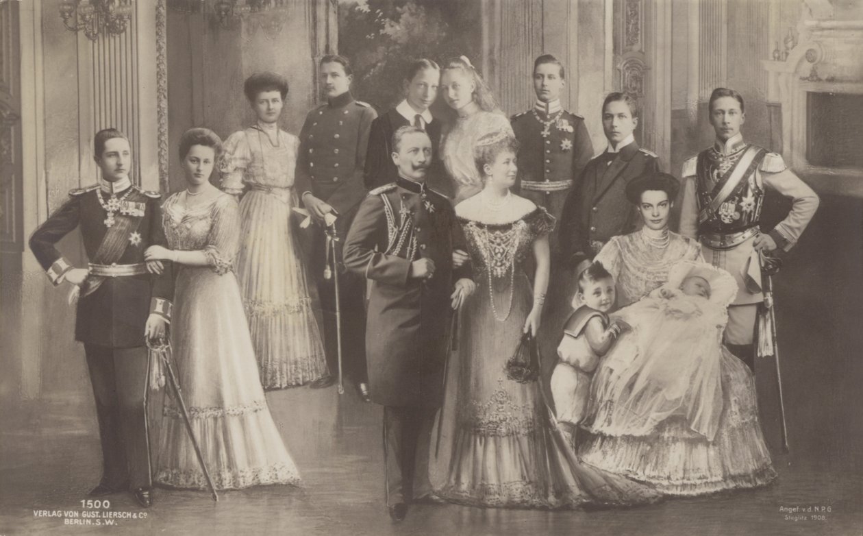 Il Kaiser Guglielmo II di Germania e la sua famiglia da German School