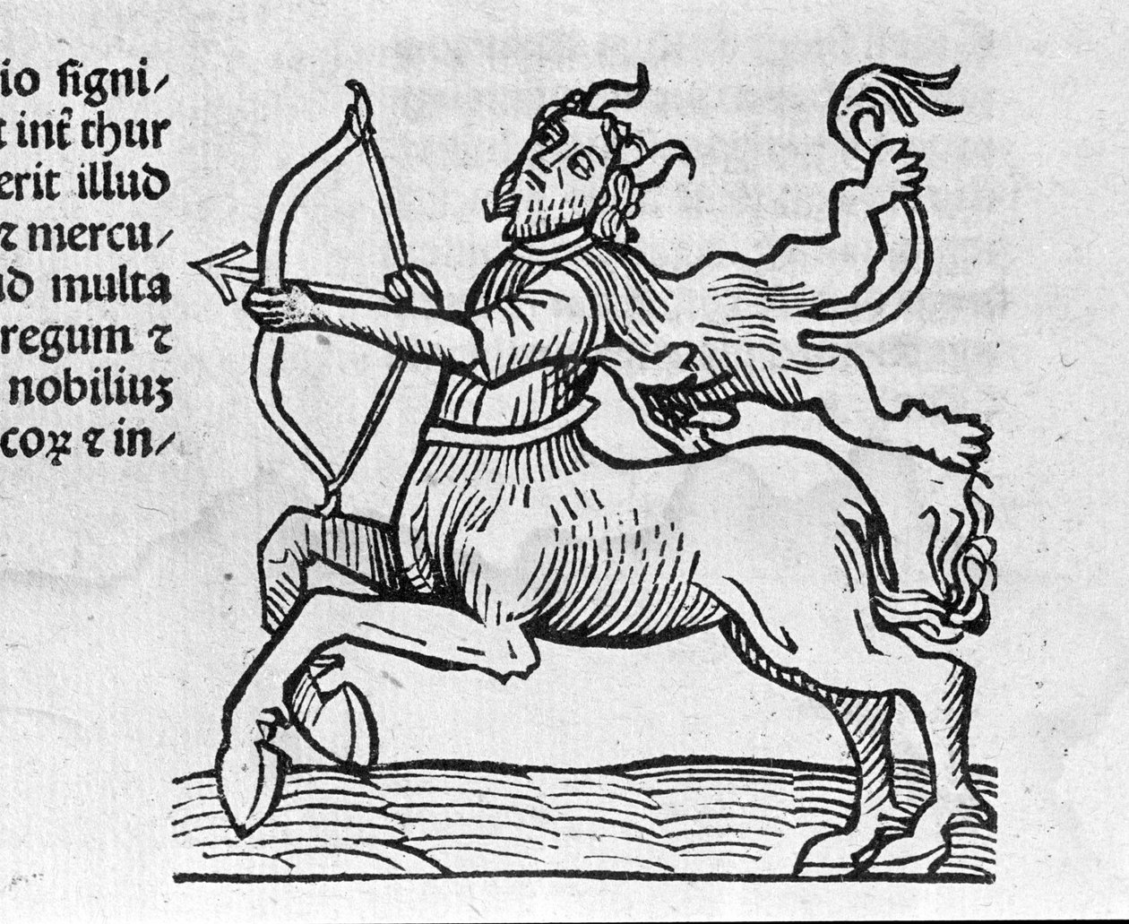 Il Sagittario - nel Trattato di Johannes Angeli De Magnisconnectionibue annorum revolutionibus ac eorum perfectionibus. Augusta, Erhard Ratdolt da German School