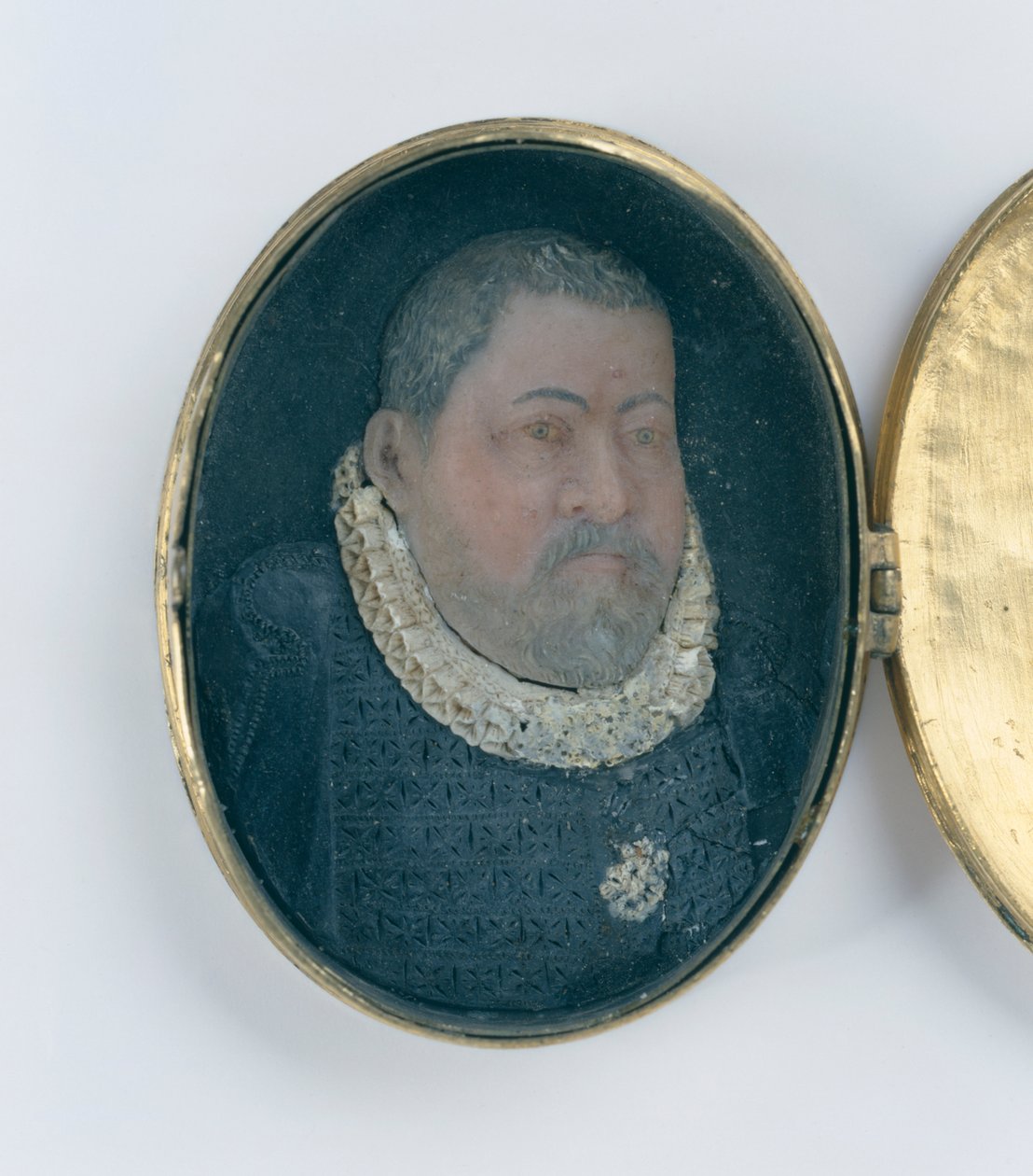 Medaglione contenente un ritratto in miniatura di Landgrave Wilhelm IV (dettaglio) da German School