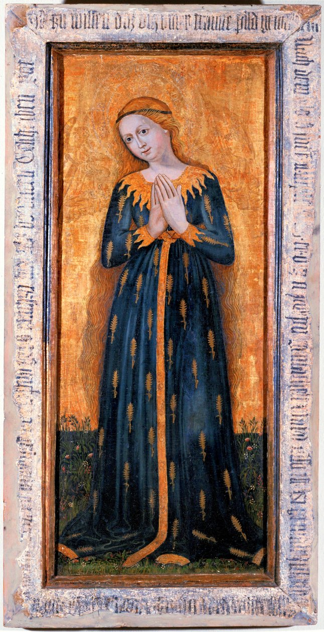 Madonna vestita con una veste di grano (tempera su tavola) da German School