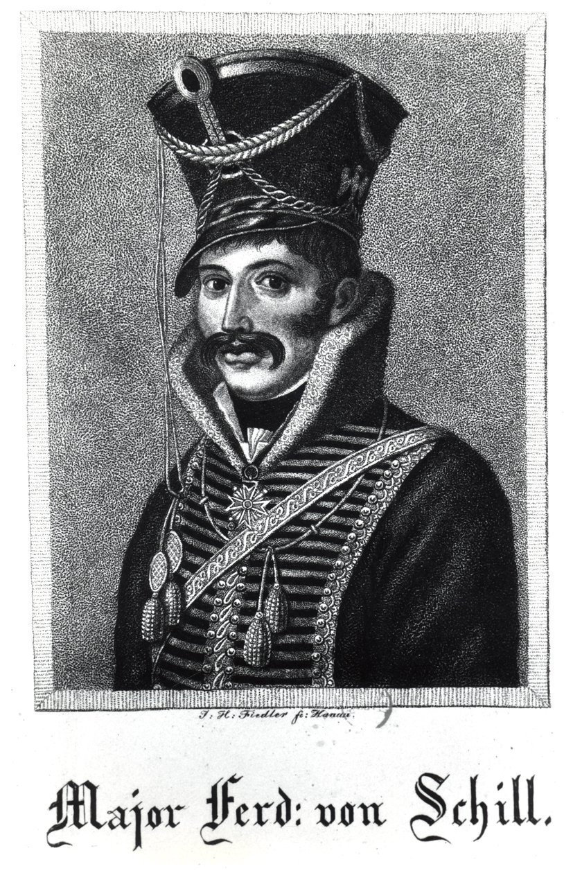 Maggiore Ferdinand Baptista von Schill (1776-1809) da German School