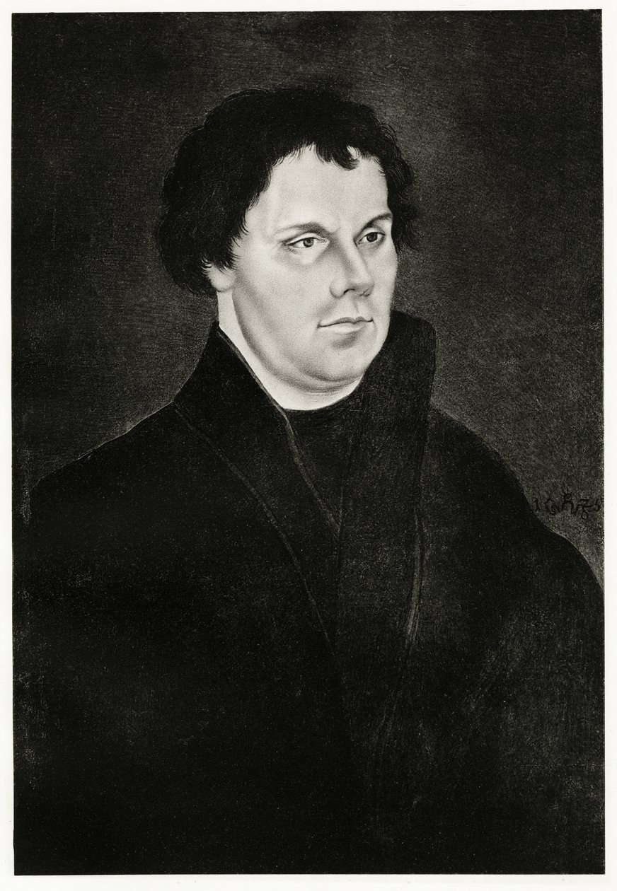 Martin Lutero, 1884-90 (fototipo) da German School