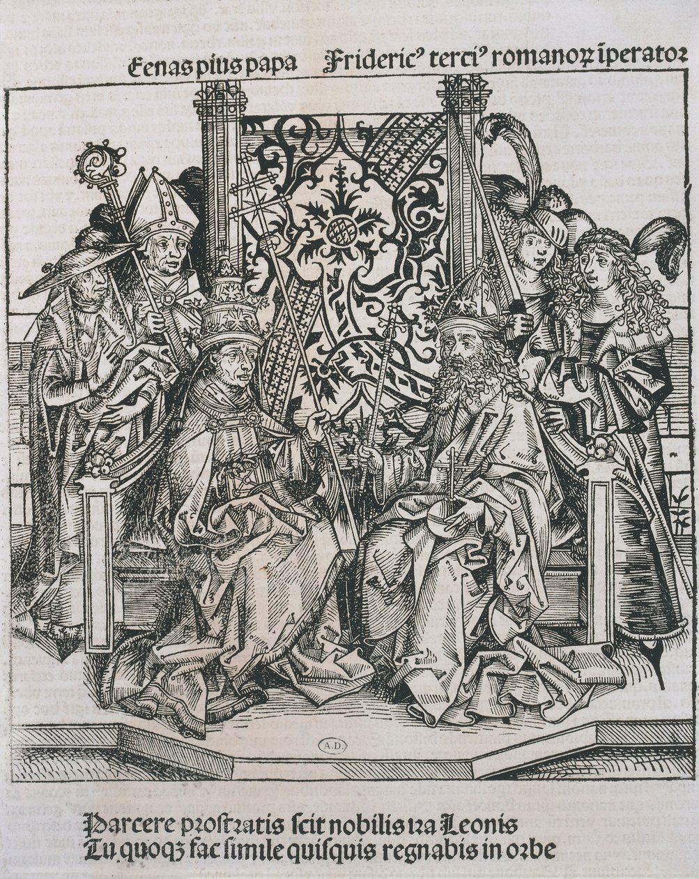 Incontro tra Papa Pio II e Federico III, Imperatore di Germania da German School