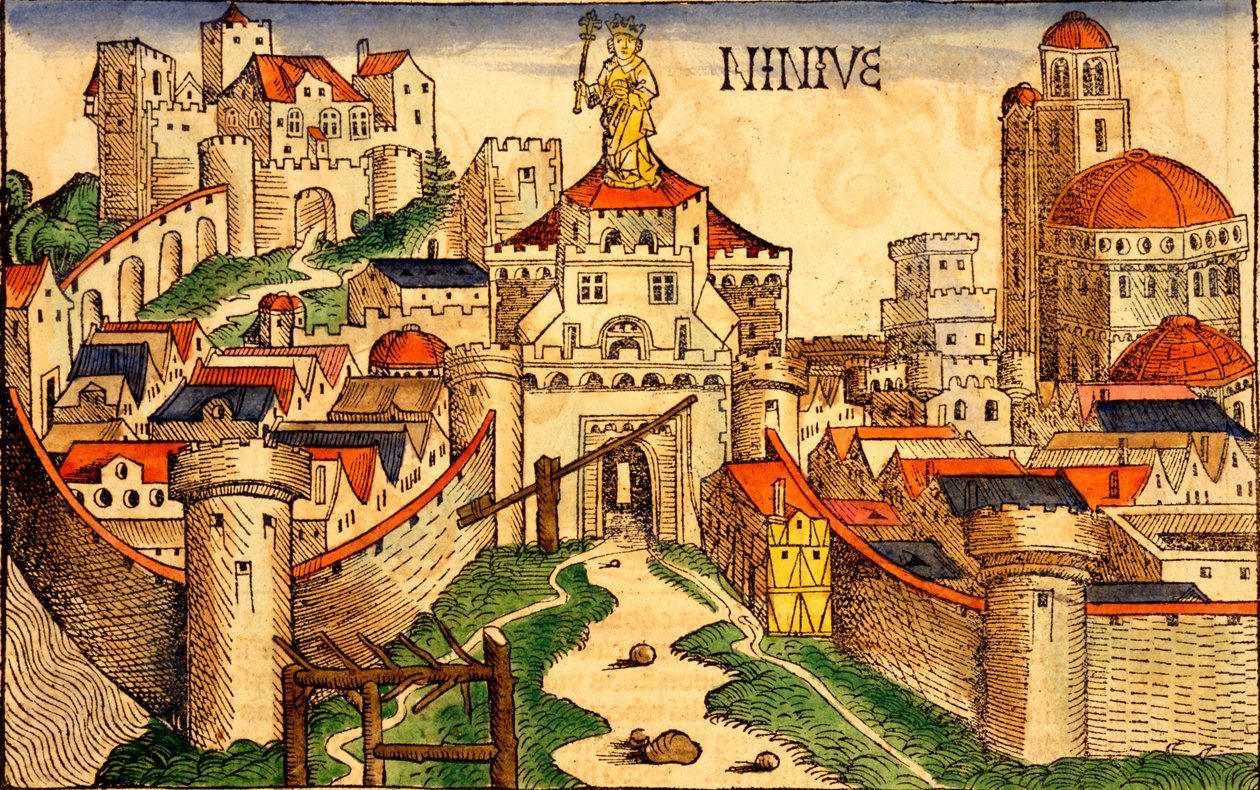 Nineve, da Liber Chronicarum di Hartmann Schedel, 1493 da German School