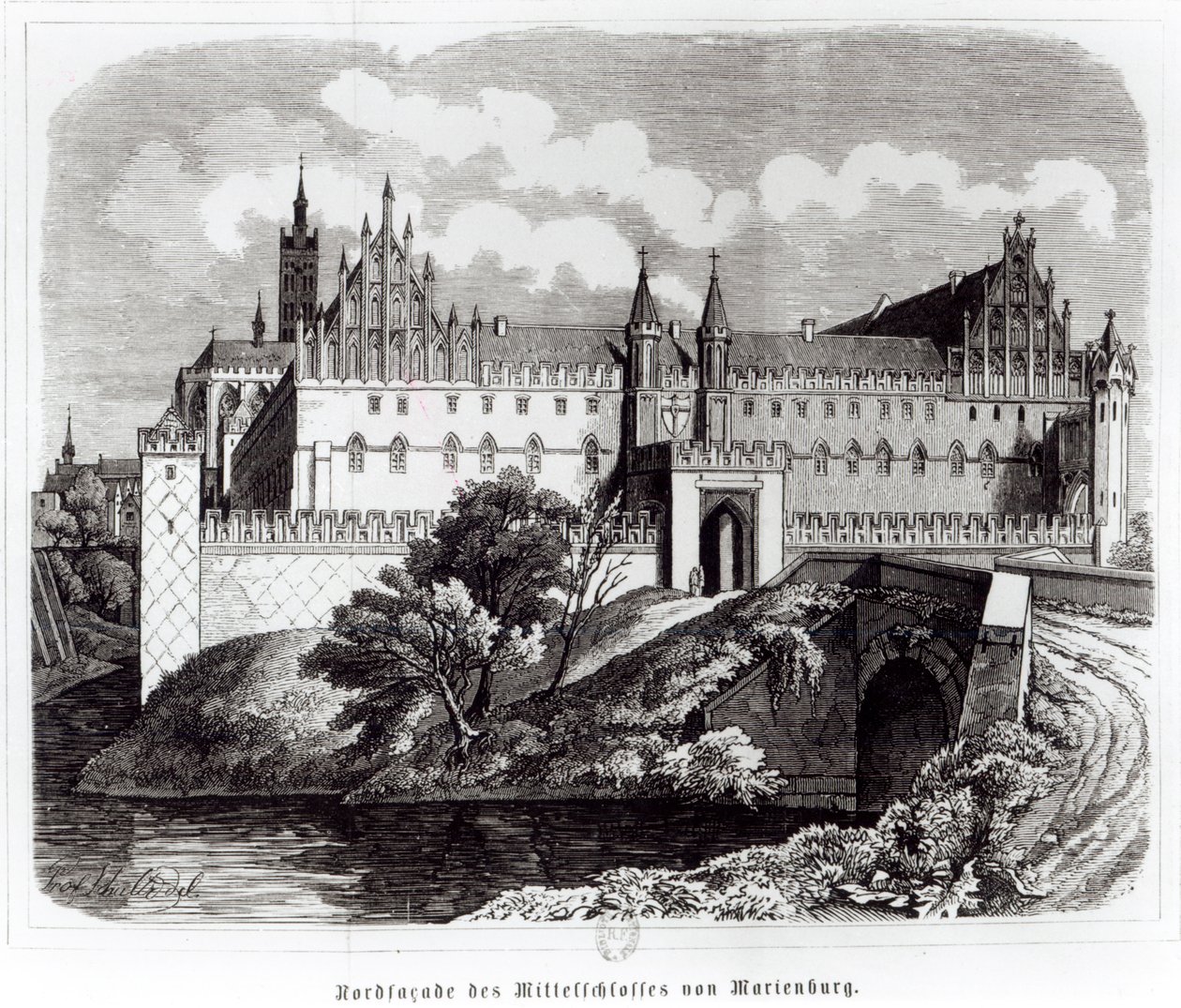 Facciata nord del Castello di Marienburg da German School