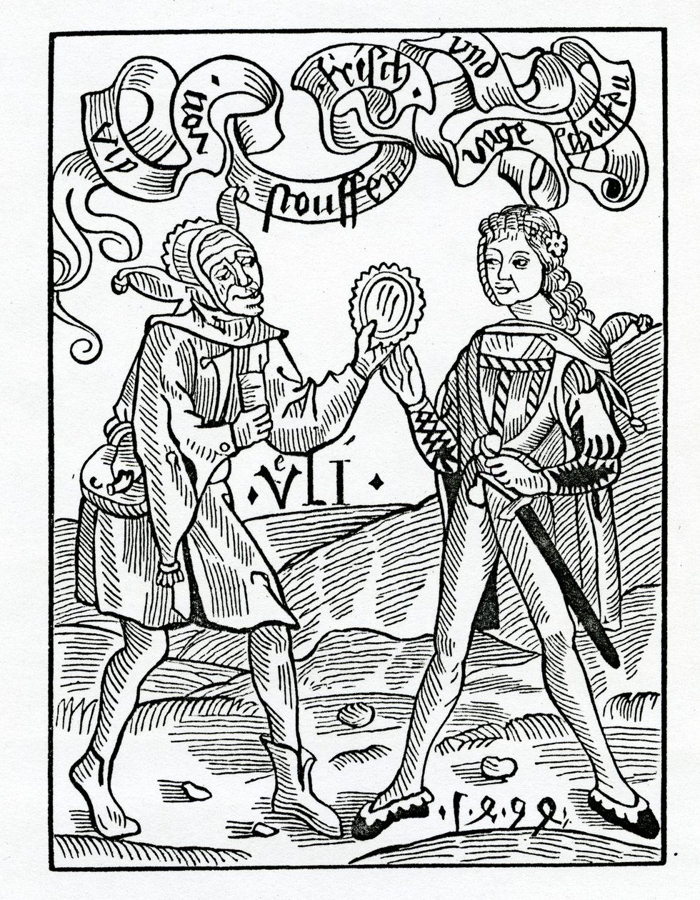 Di nuove mode e abiti travestiti, illustrazione dalla traduzione inglese di Alexander Barclay di 