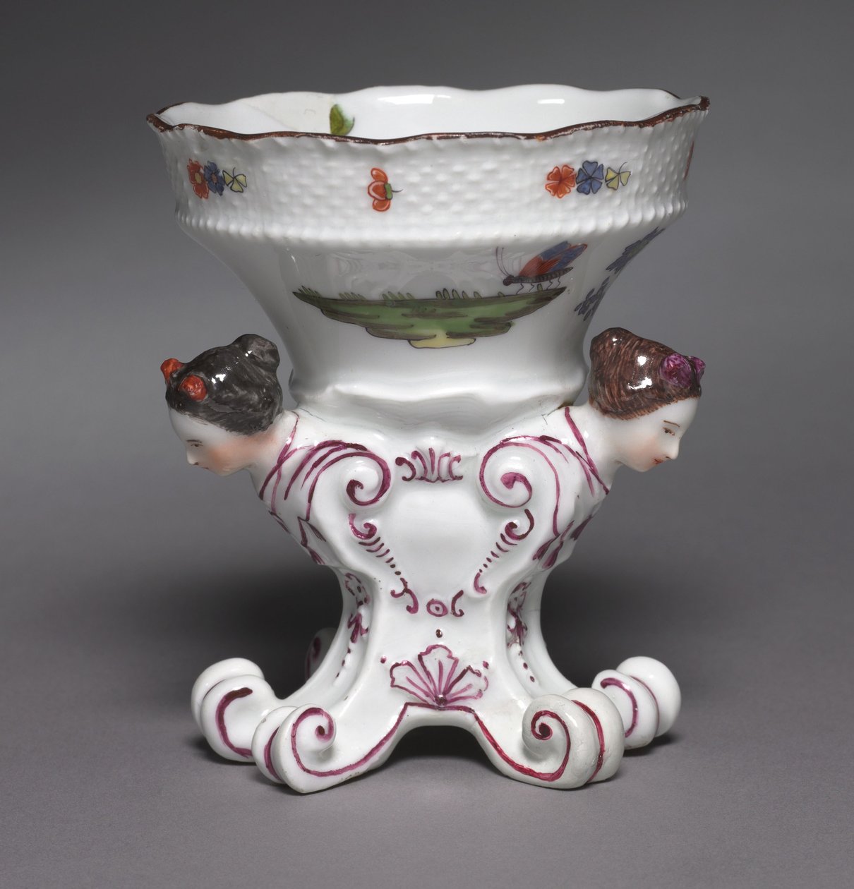 Coppia di saliere dal servizio Sulkowsky, Fabbrica di porcellana di Meissen, Germania, 1735-1756 da German School