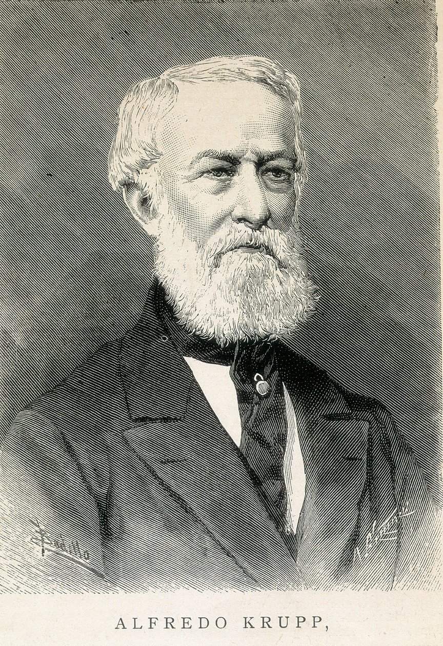 Ritratto di Alfred KRUPP (1812-1887), industriale siderurgico tedesco da German School