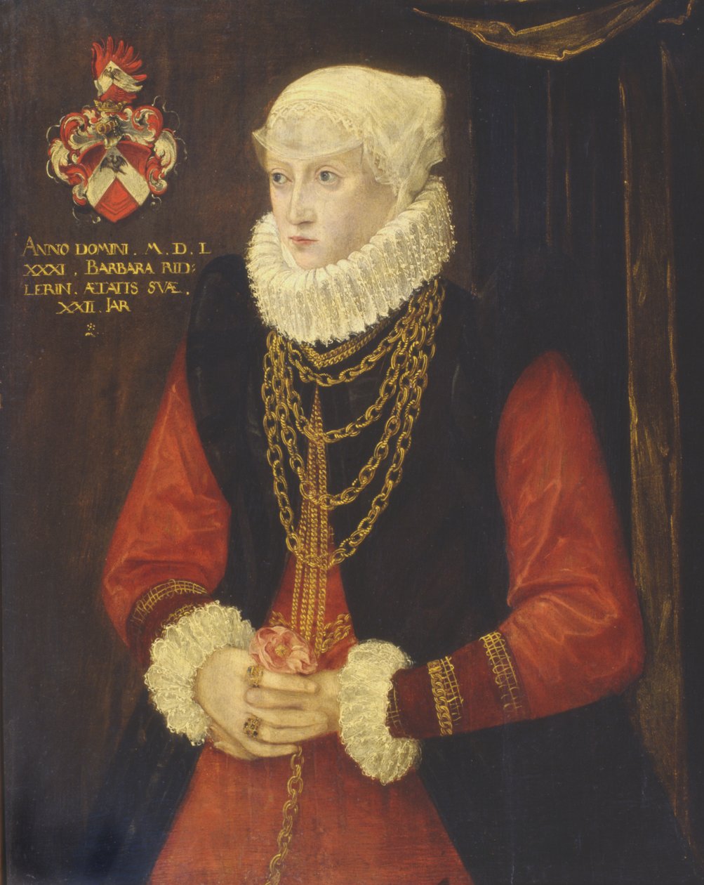 Ritratto di Barbara Ridler, 1581 da German School