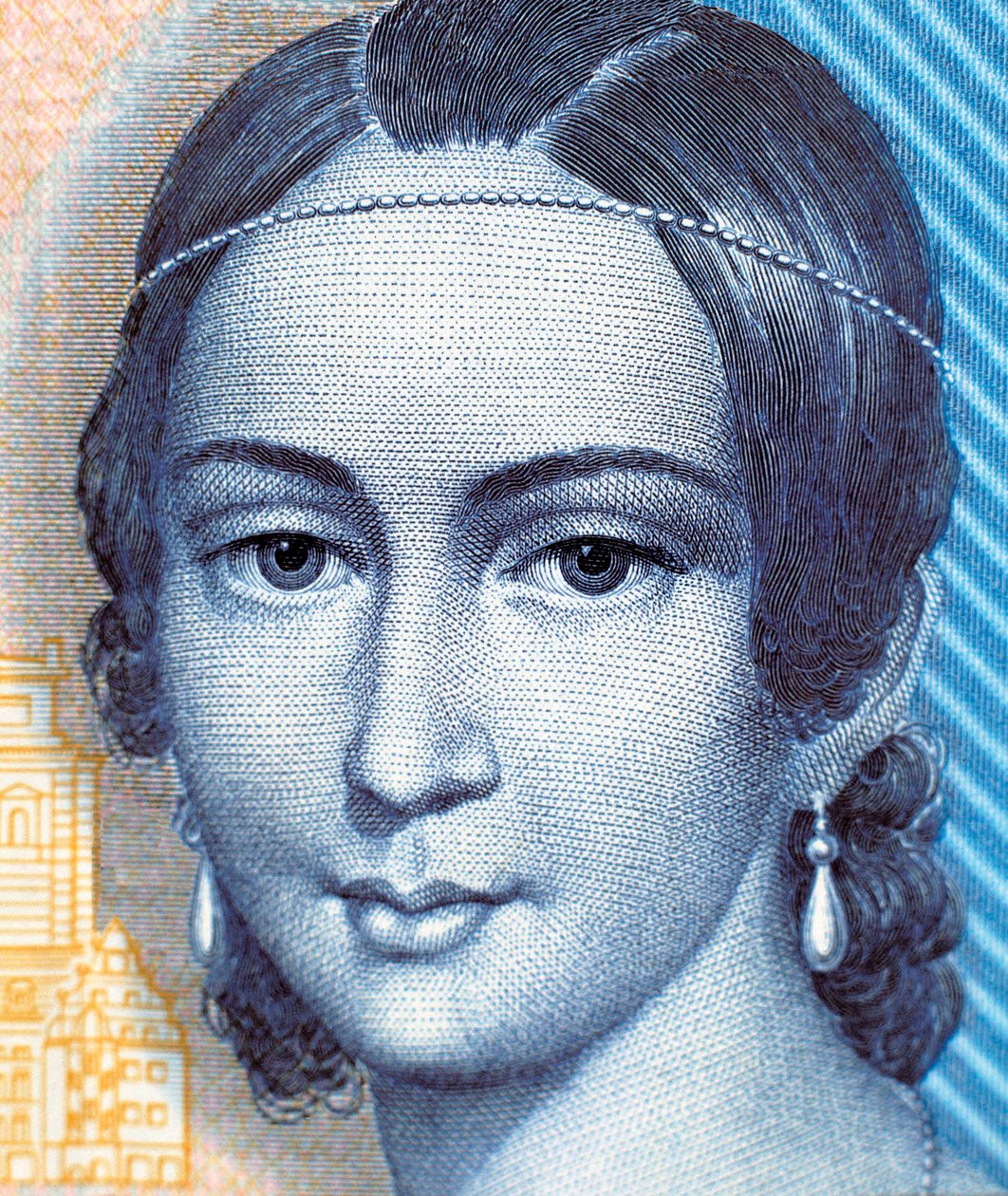 Ritratto di Clara Schumann sulla banconota da 100 marchi, recto da German School