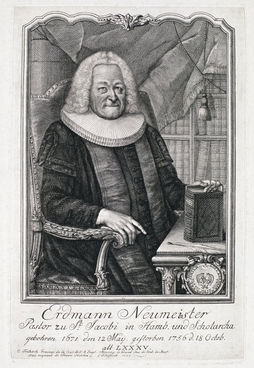 Ritratto di Erdmann Neumeister da German School
