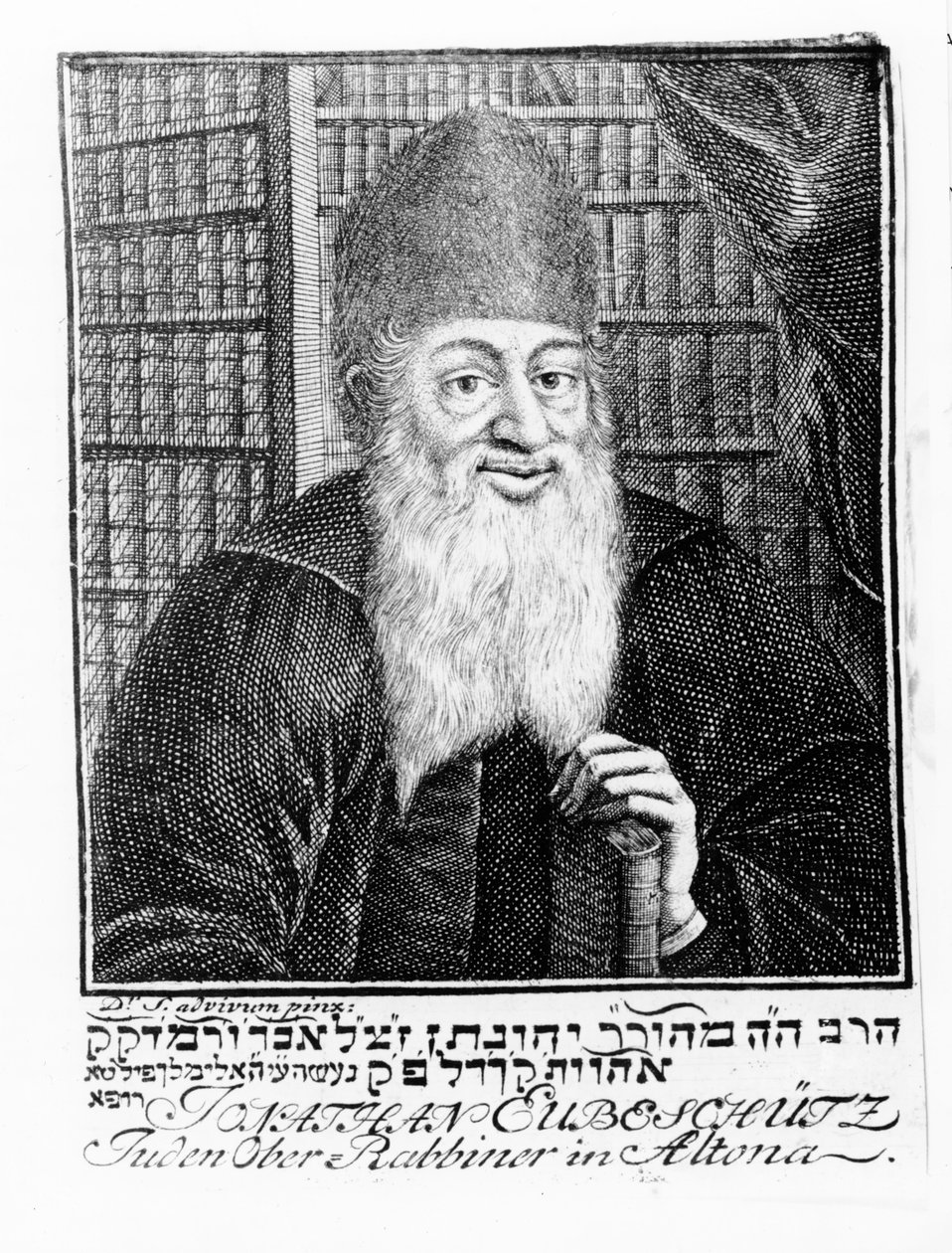 Ritratto di Jonathan Eubeschutz, Rabbino Capo di Altona da German School