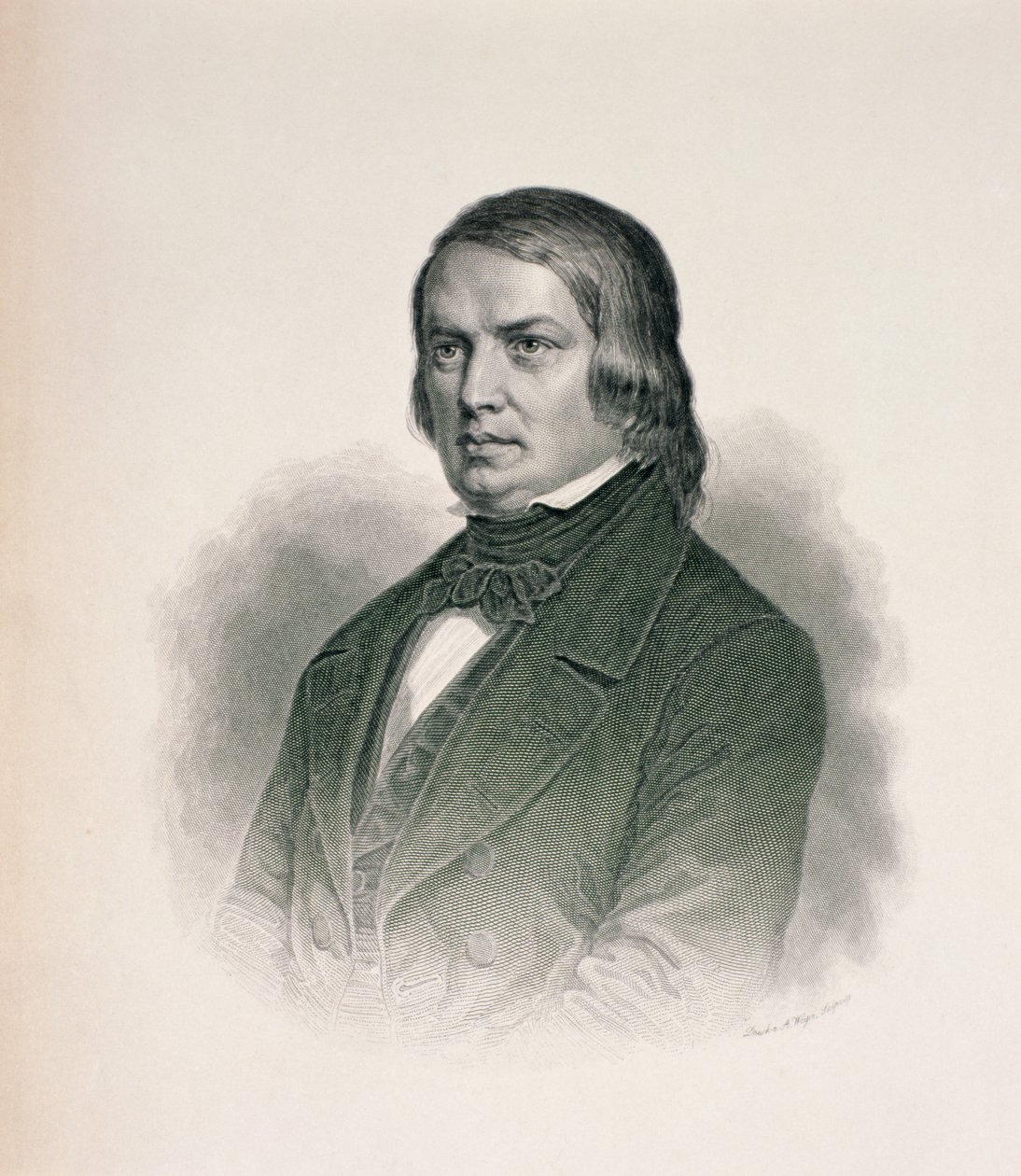Ritratto di Robert Schumann da German School