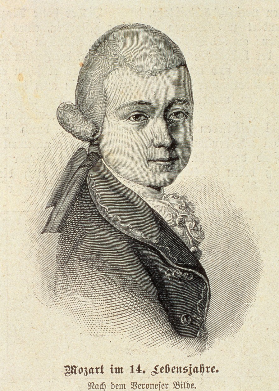 Ritratto di Wolfgang Amadeus Mozart da German School