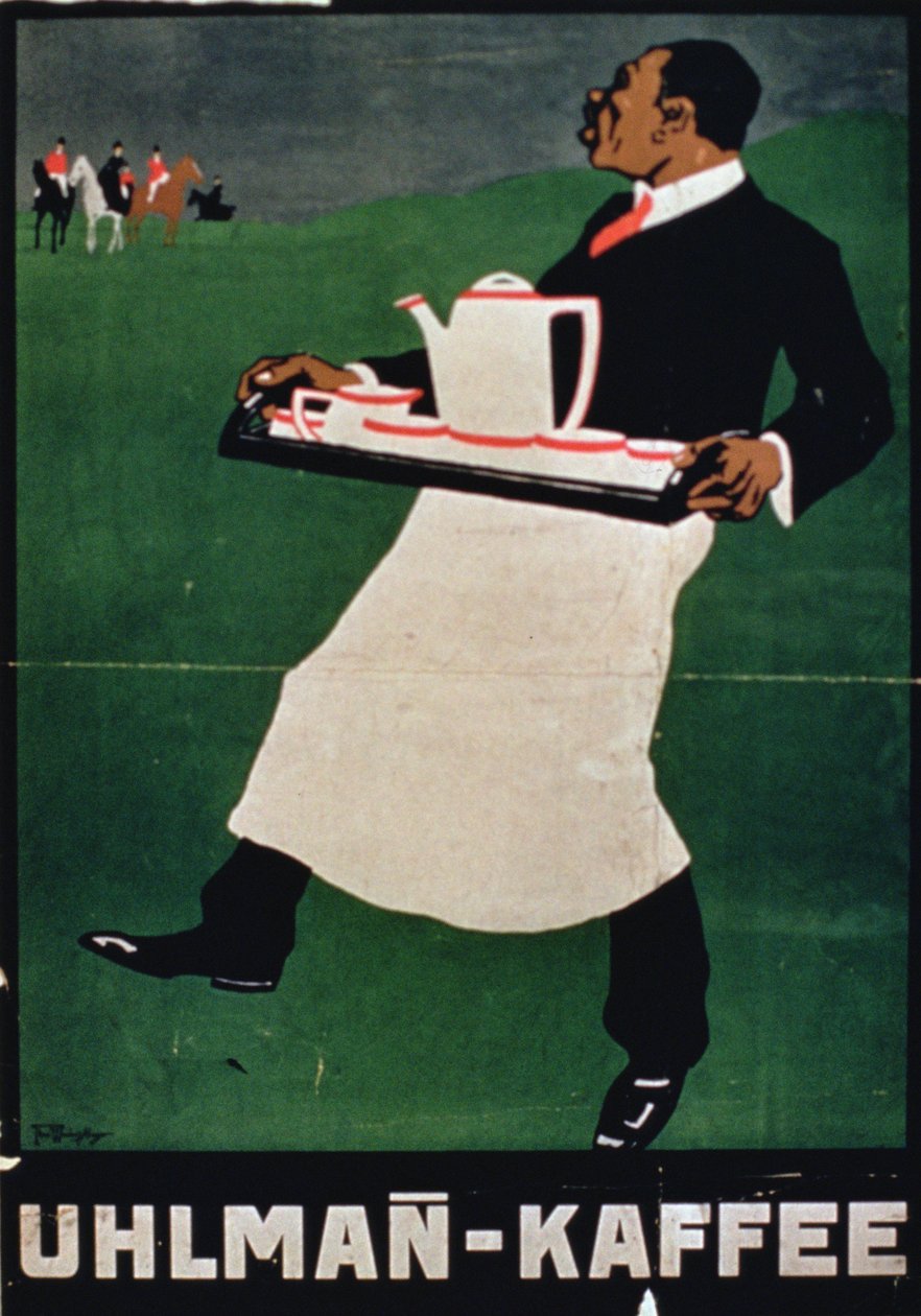 Poster pubblicitario del "Caffè Uhlman" (litografia a colori) da German School