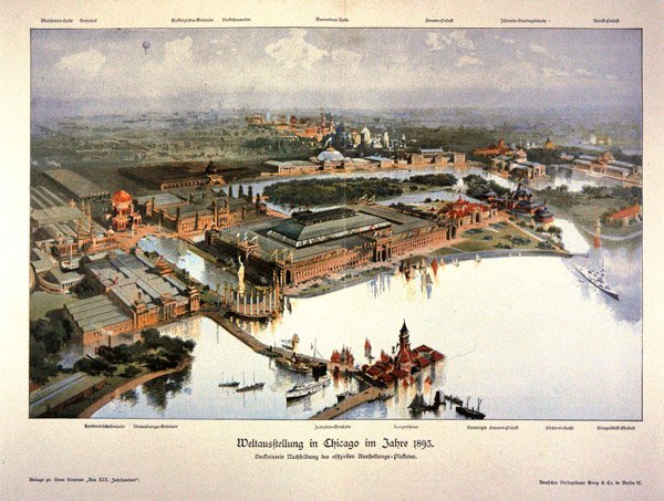 Poster per la Fiera Mondiale di Chicago del 1893 da German School