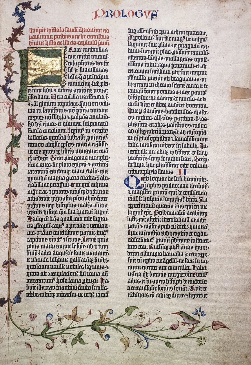 Prologo con lettera d