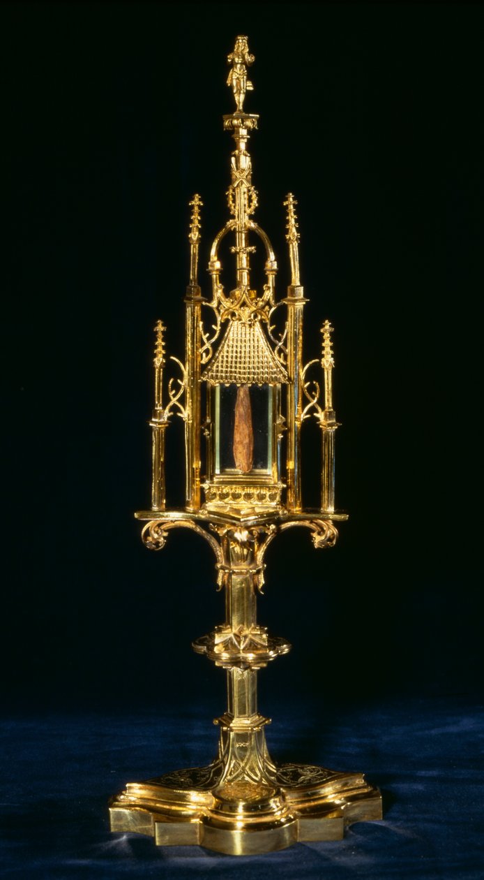 Ostensorio reliquiario con pezzo di croce, Augusta, c.1490 da German School