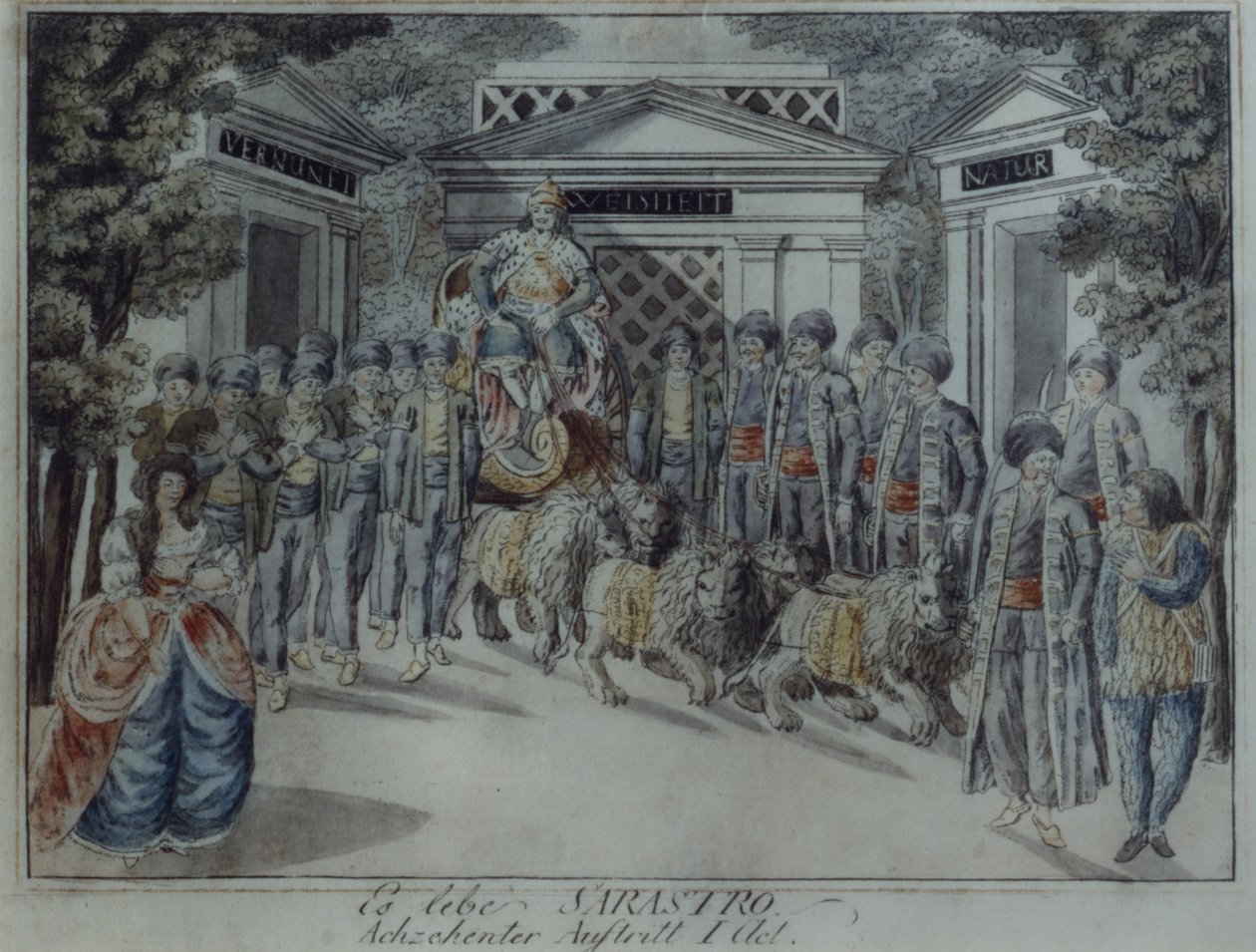 Scena da Il flauto magico di Wolfgang Amadeus Mozart da German School