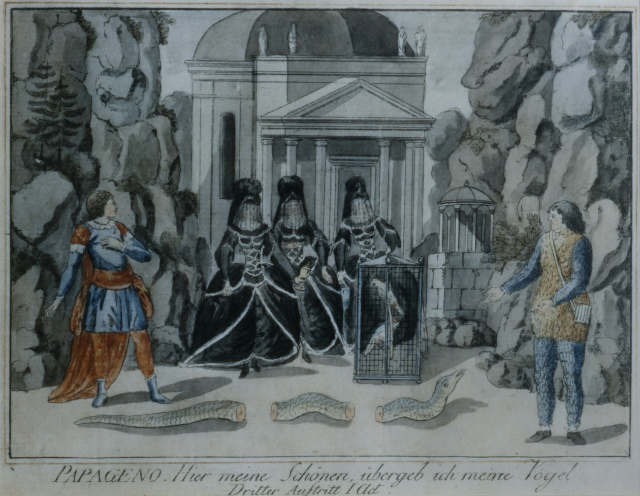 Scena da Il flauto magico di Wolfgang Amadeus Mozart da German School