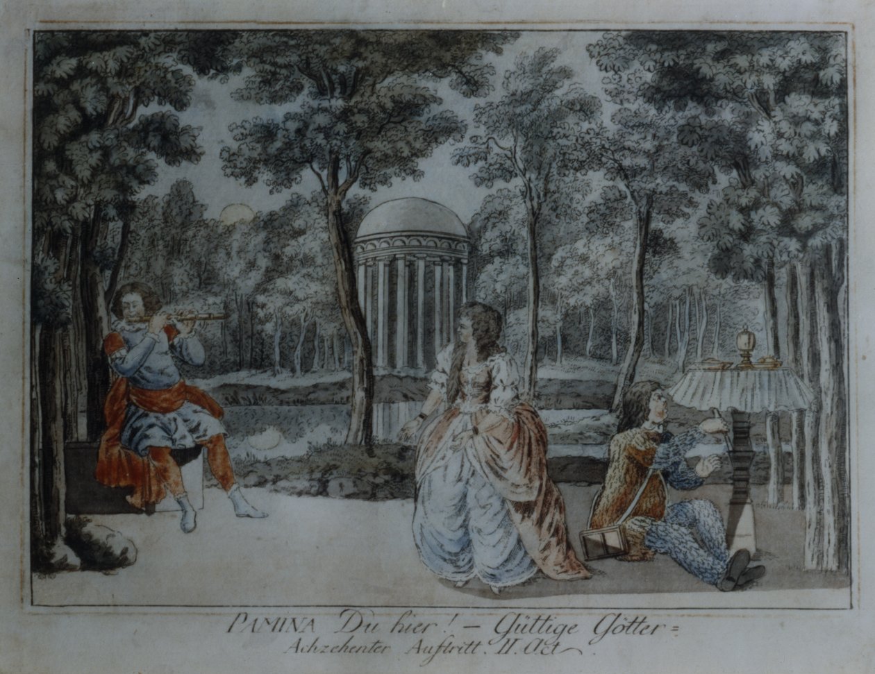 Scena da Il flauto magico di Wolfgang Amadeus Mozart da German School