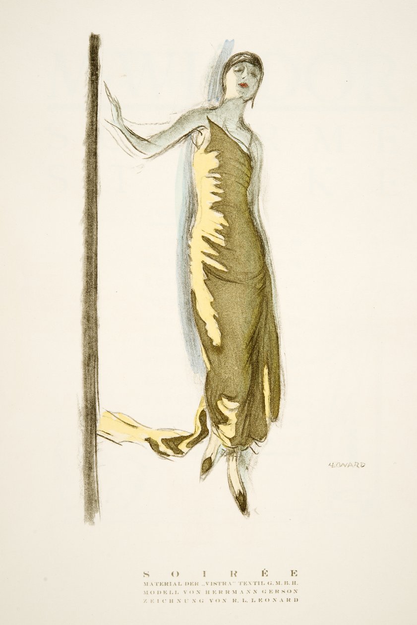 Soirée, da Styl, pub.1922 (stampa a stencil) da German School