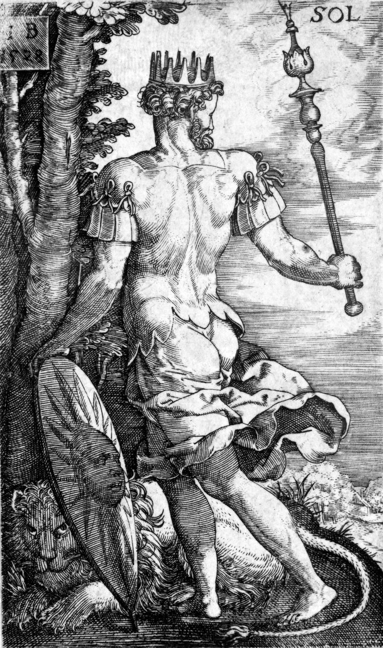 Sol, stampato da Georg Pencz, 1529 da German School