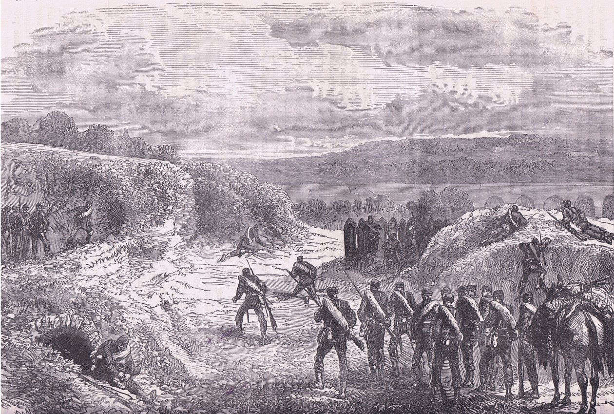 Sortita da Parigi, Cassells History of the War between France and Germany pubblicato da Cassell and Company Limited, c.1890 (litografia) da German School